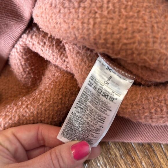 Old Navy burnt orange Sherpa crewneck sweater small - Picture 5 of 9